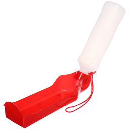 Цена за 2 шт. Поилка портативная прогулочная "ЛЮБИМЫЙ БРО", цвет красный, 25,5см 500мл