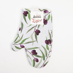 Варежка-прихватка Доляна Olives 20×27 см, 100% хлопок, ватин 250 г/м²