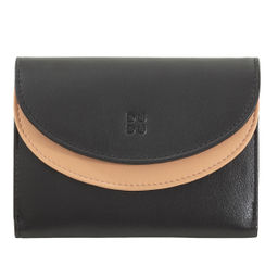 Итальянский женский кожаный кошелек DuDu серии Galapagos | черно-розовый - Dudubags фото 2