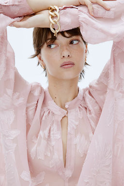 Blusa en tejido jacquard - H&m фото 3