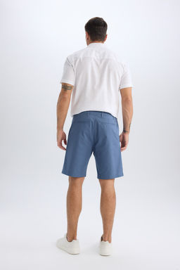 %100 Pamuk Regular Fit Gabardin Bermuda _ort - Defacto фото 6