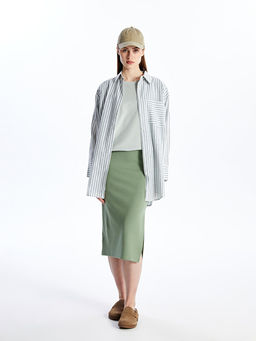 Dar Fit D?z Krep Kad?n Kalem Etek