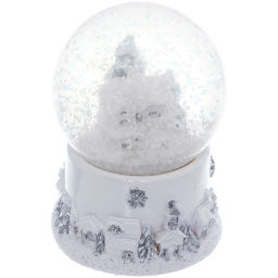 Сувенир Снежный шар "Новогодние пейзажи" 4.5*4.5*6 см (с подсветкой), микс