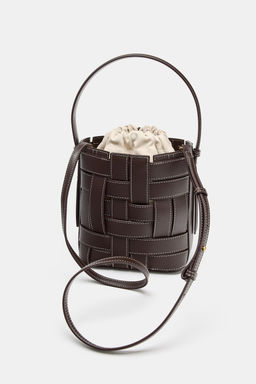 BOLSO BANDOLERA TRENZADO / Marr?n - Zara фото 3
