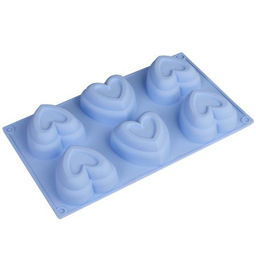 Форма для выпечки 6 ячеек силиконовая/ YH444 /уп 6/144/0.118/Сердце/30*17/0.112 - Галеонтрейд фото 2