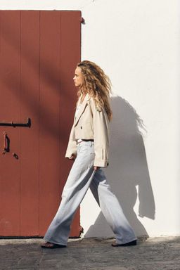 SHORT DOUBLE-BREASTED TRENCH COAT - Zara фото 5