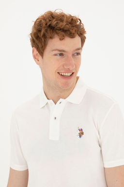 Мужская базовая футболка цвета экрю - U.s. polo assn фото 2