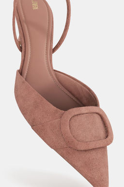 SLINGBACK SHOES WITH PIECE DETAIL