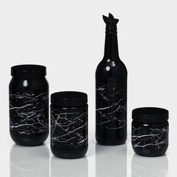 Банка для сыпучих «Марбл», 425 мл, стекло