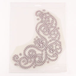 Термонаклейка на кокошник, бусины жемчуг, 31×22.5 см, набор 5 шт.