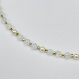 Колье для "Рака" из Топаза,Лунного камня и Жемчуга 37 см +