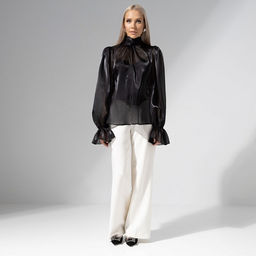 Блуза с акцентным бантом на спинке Дороже золота - Charutti фото 5