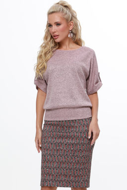 Костюм серо-розовый с разноцветной юбкой - Dstrend фото 5