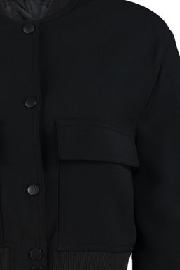 Siyah Premium Bomber Crop Dokuma Ceket TWOAW24CE00047 - Trendyolmilla фото 13
