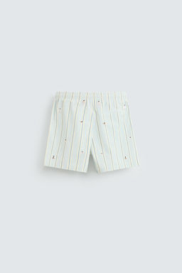 EMBROIDERED MID-LENGTH SWIMMING TRUNKS - Zara фото 7