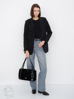 Сумка женская кожаная 8023-1S black Velina Fabbiano-Safenta