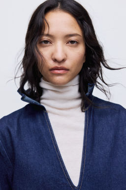Vestido en denim con cuello de volante - H&m фото 4