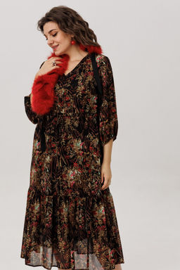 Платье ANELLI 1805 шоколадная виола  фото 8