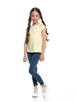 Комплект для девочки с лосинами UD 1945/7508 желтый - Mini maxi фото 11