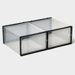 Коробка для хранения обуви с дверцей Доляна Large size, 2633,516,5 см, 2 шт  фото 2