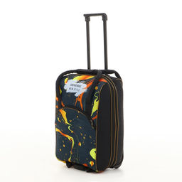 Чемодан малый 37 л (S) с сумкой Sacvoyage, отдел на молнии, с расширением, цвет чёрный