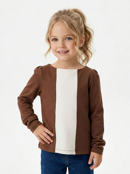 Футболка (лонгслив)	 UD 1289 коричневый - Mini maxi фото 10