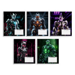 Цена за 10 штТетрадь школьная ученическая, 12 л, клетка, арт. 68520/ 10 РОБОТЫ /А5+, мягкий переплёт (2 скобы), обложка - выборочный УФ-лак, мелованный картон 190 г/м?, упаковка ассорти/