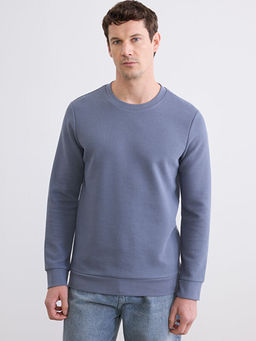 Bisiklet Yaka Erkek Sweatshirt