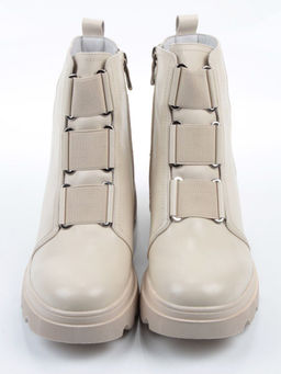 04-M2-706 BEIGE Ботинки зимние женские (натуральная кожа, натуральный мех)