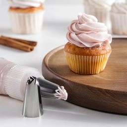 Цена за 20 шт. Насадка кондитерская Закрытая роза, d=2,3 см, выход 0,9 см, нержавеющая сталь