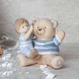 Фигурка Мальчик с мишкой 9 см / YZ1419704 /уп 36/ - Галеонтрейд фото 2