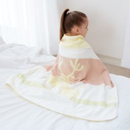 Полотенце детское Крошка Я Оленёнок 95х1005 см, цвет жёлтый, 100% хлопок, 280 г/м2  фото 10