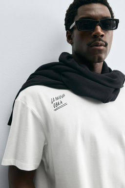 EMBROIDERED SLOGAN T-SHIRT - Zara фото 5