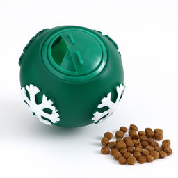 Игрушка-шар под лакомства Снежинка, 8 см, зелёная - Пижон фото 3