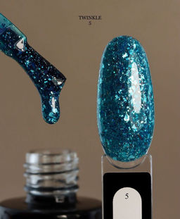 Rihard Gel Polish Twinkle 05 Гель-лак с голографическими хлопьями и блестками, 10 мл