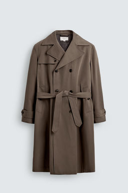 TRENCH WATER REPELLENT MANTECO® ORIGINS / Marr?n / Topo - Zara фото 8