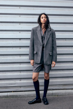 OVERSIZE SOFT FAUX-FUR BLAZER