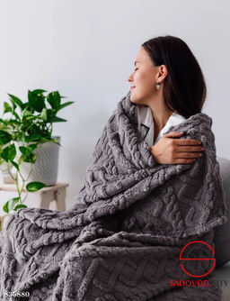 Плед на кровать с узором