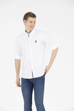 U. S. Polo Assn / Мужская белая рубашка с длинным рукавом - U.s. polo assn фото 8