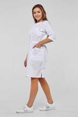 Халат женский 184 ТС. Цвет: белый - Стильб фото 2