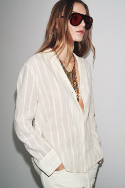 ZW COLLECTION STRIPED SHIRT - Zara фото 6