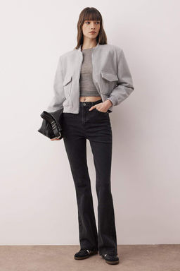 TRENDYOLMILLA Ac?k Mavi Normal Bel Flare Jeans TWOAW25JE00096  фото 13