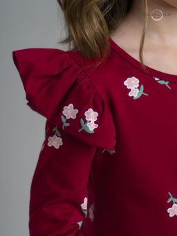 Платье Фея лютики бордо - Sovalina фото 20