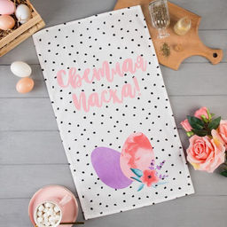 Полотенце Доляна Пасхальное чудо 35х60 см, 100% хлопок, вафля 160 г/м2  фото 6