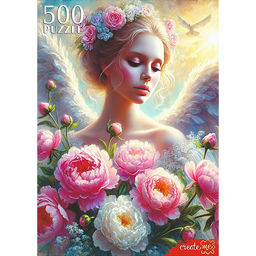 Пазлы 500 "Ангел с цветами"