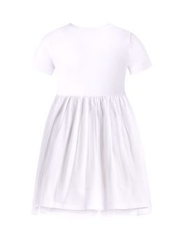 Платье Апрель из хлопка с лайкрой белое фото 2