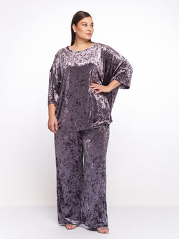 Бархатный костюм KO32511PUR64