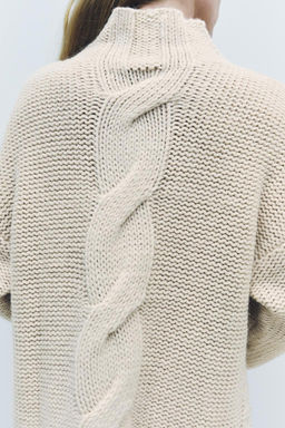 CABLE KNIT SWEATER - Zara фото 4