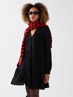 Puantiyeli Uzun Kollu Kad?n G?mlek Elbise