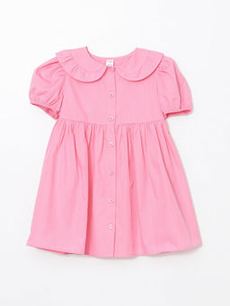 Bebe Yaka Poplin K?z ?ocuk Elbise